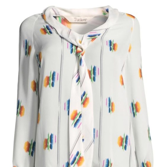 **Store CLOSING SALE** The Tie Front Blouse Follow The Rainbow Top - Picture 2 of 7